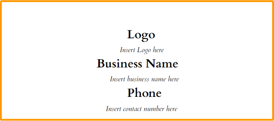 Catering menu design logo