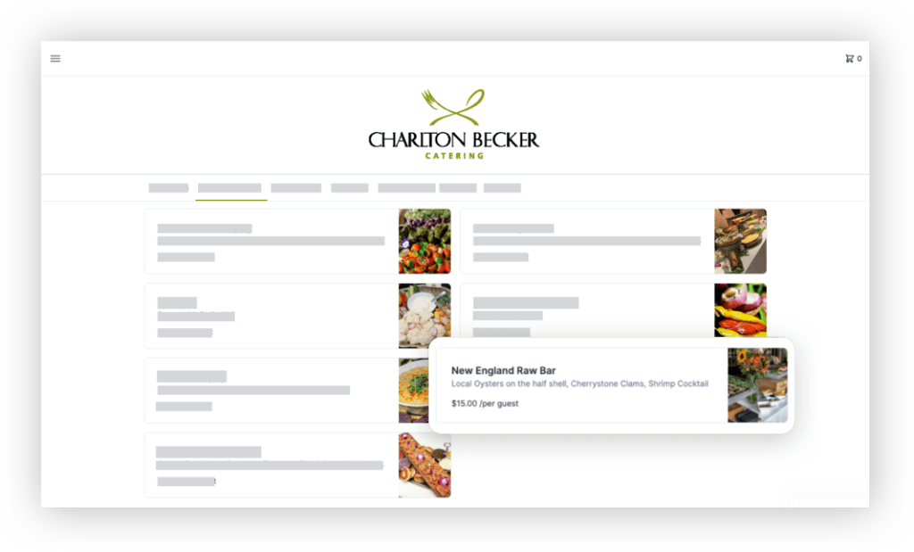 Charlton Becker Catering uses HoneyCart catering order automation to give customers an easy way to order drop-off catering. Now they don't have to rely on 3rd-party platforms like ezcater ordering software