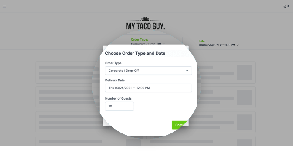 MyTacoGuy online ordering powered by HoneyCart