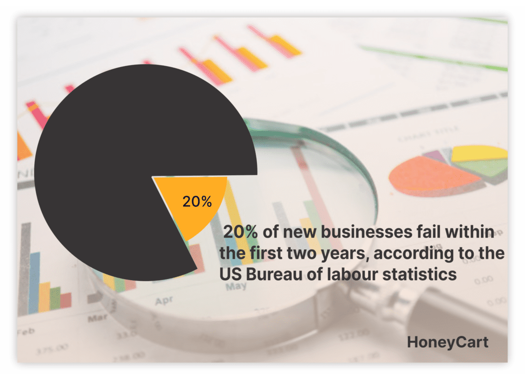 20% of new businesses fail within the first two years